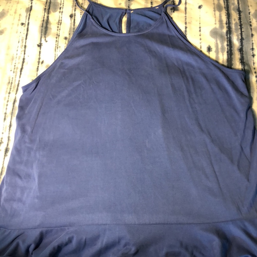 Bundle of 2 Dressy spaghetti strap tops with bottom ruffle